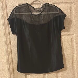 Elegant Black Sheer Women's Top